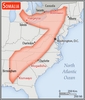 <p>almost five times the size of Alabama; slightly smaller than Texas</p>