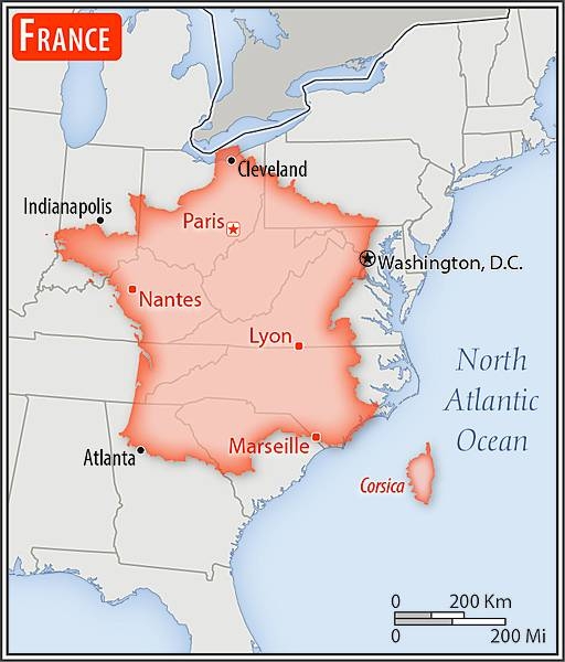 Area comparison map