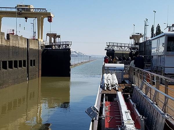 Locks on the Danube River near the Iron Gates.