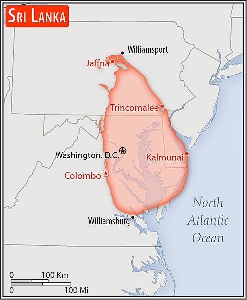 Area comparison map