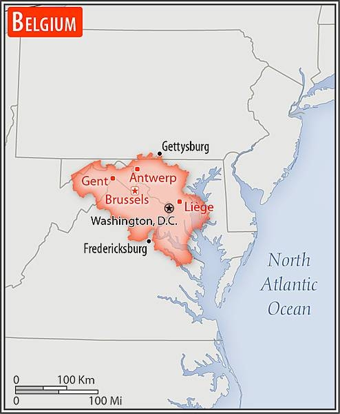 Area comparison map