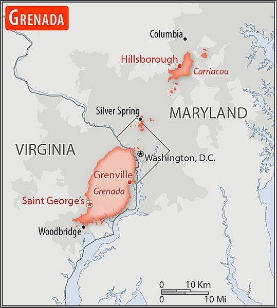 Area comparison map