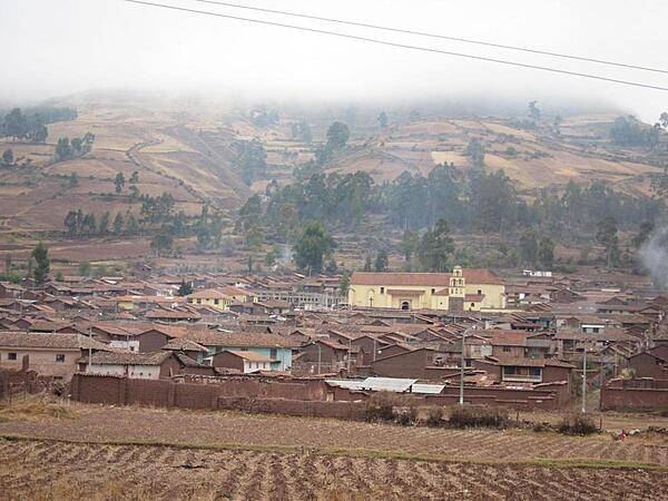A typical large town in the Sacred Valley (Urumbamba Valley) between Cusco and Machu Picchu.