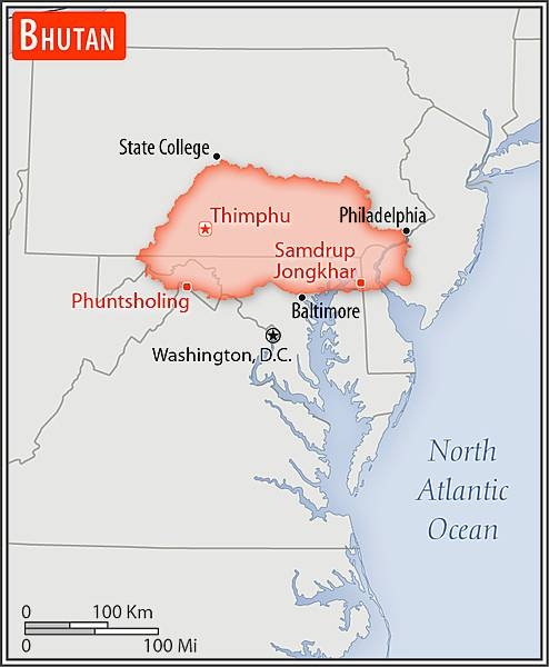 Area comparison map