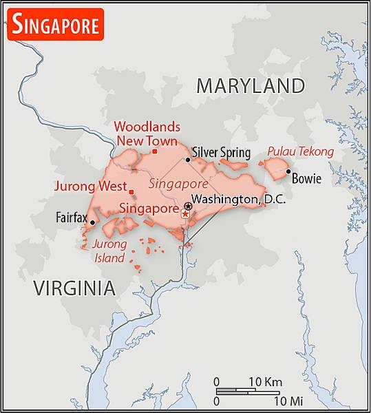 Area comparison map