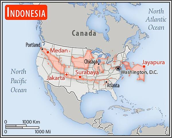 Area comparison map