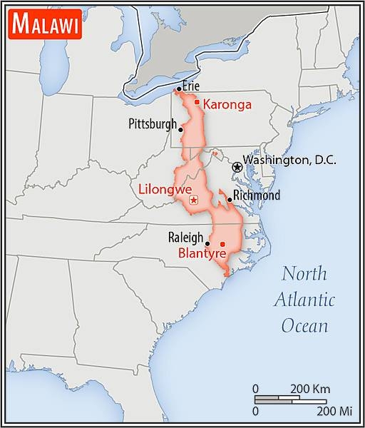 Area comparison map