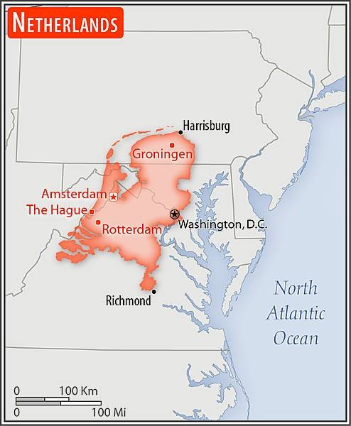 Area comparison map