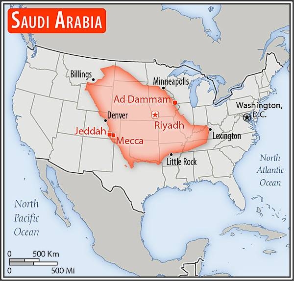 Area comparison map