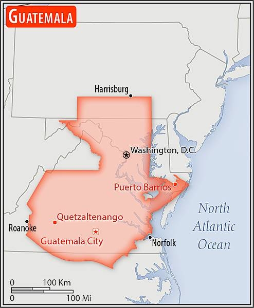 Area comparison map