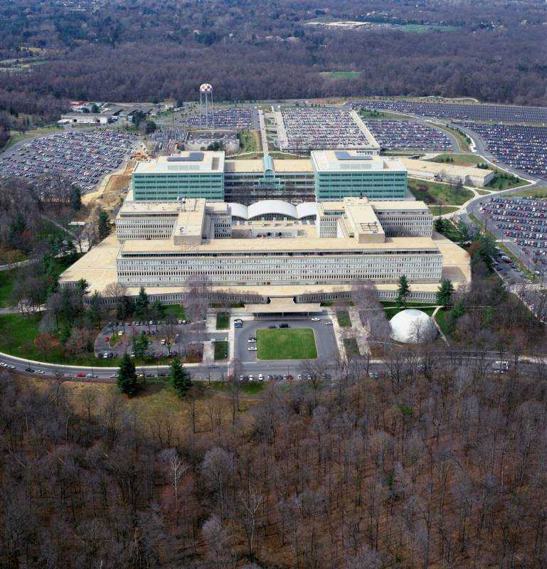 Aerial view of headquarters