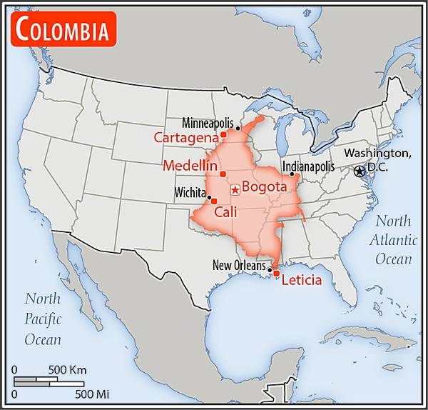 Area comparison map