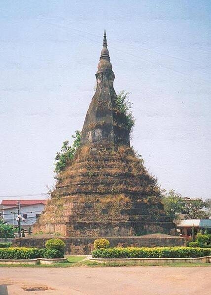 A stupa is a mound-like structure containing Buddhist relics. Located around the corner from the US Embassy in Vientiane, That Dam (&quot;the black stupa&quot;) is one of the oldest Buddhist monuments in Vientiane. Legend holds that a seven-headed dragon lives underneath the stupa and protects the city.