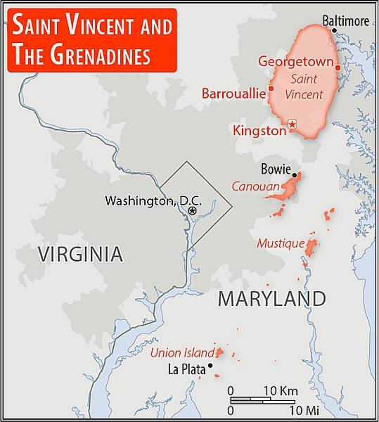 Area comparison map