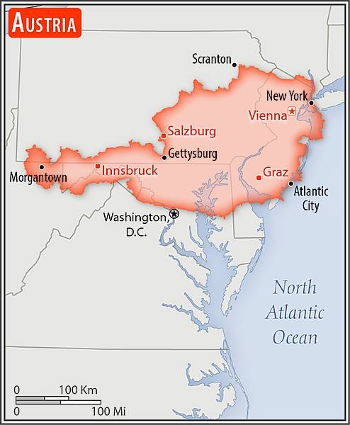 Area comparison map