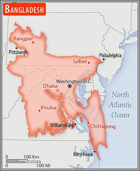 Area comparison map