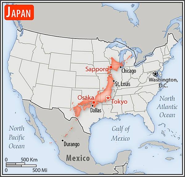 Area comparison map