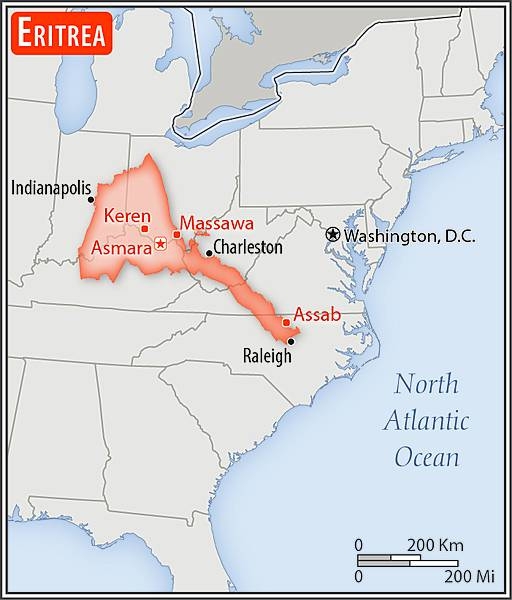 Area comparison map