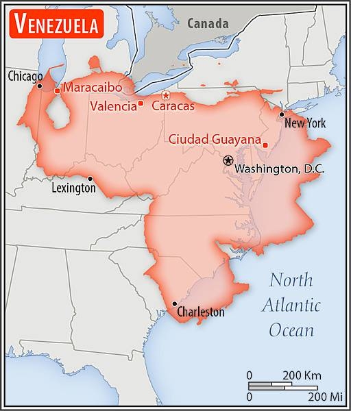 Area comparison map