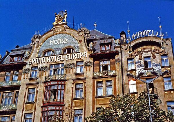 Art Nouveau architecture in Prague.