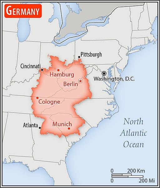 Area comparison map