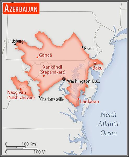 Area comparison map