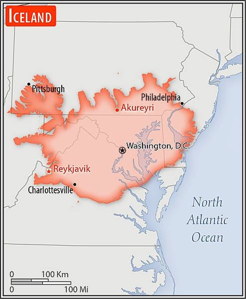 Area comparison map