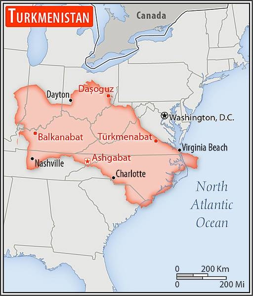 Area comparison map