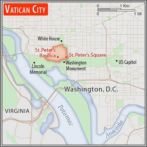 Area comparison map