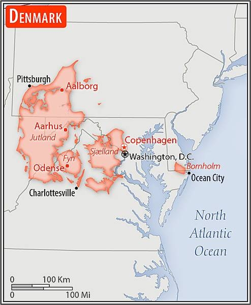 Area comparison map