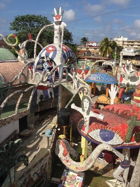 Part of the Fusterlandia labyrinth.
