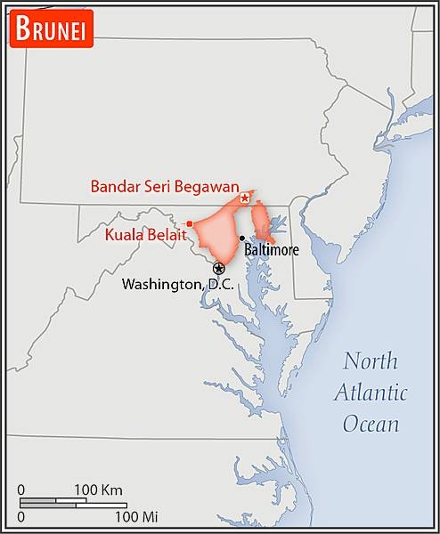 Area comparison map