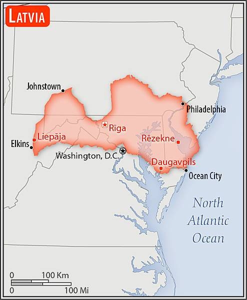 Area comparison map