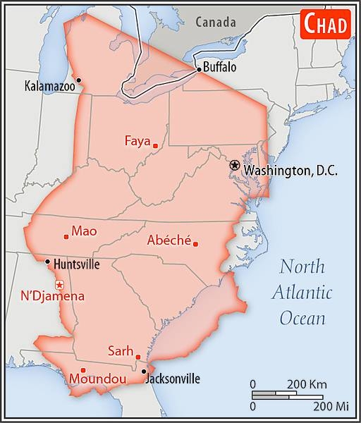 Area comparison map