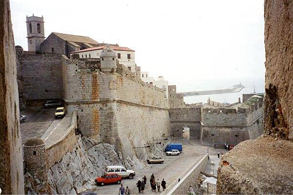 Scene in the old walled town of Pensicola in Andalusia.