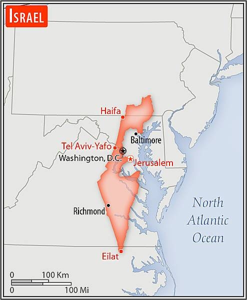 Area comparison map