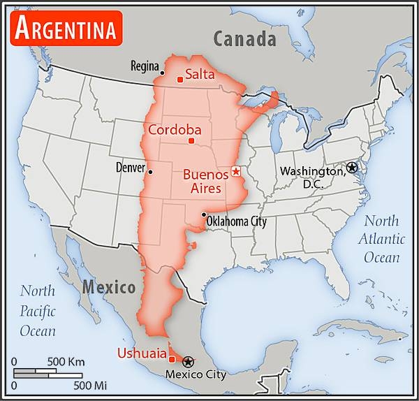 Area comparison map