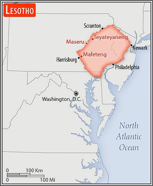 Area comparison map