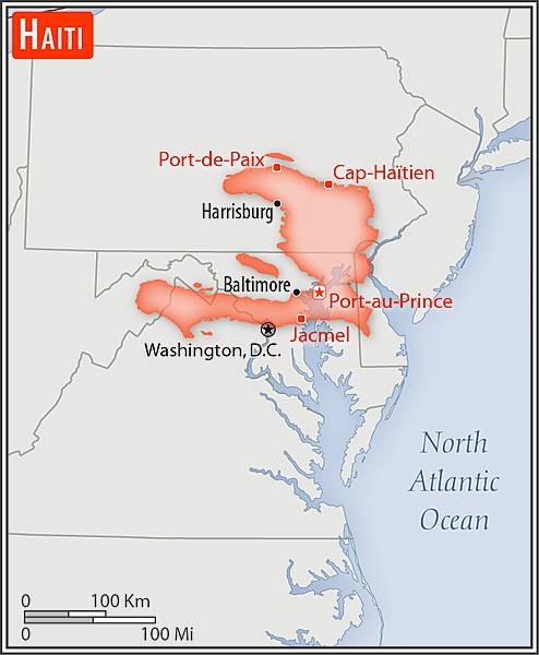 Area comparison map