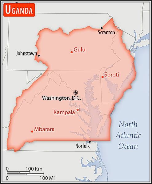 Area comparison map