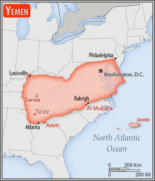 Area comparison map