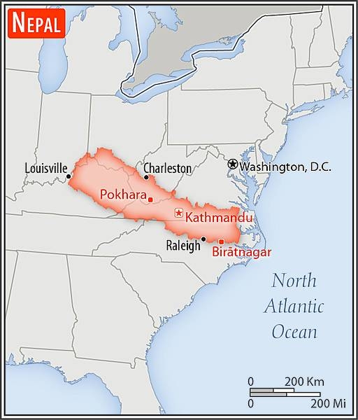 Area comparison map