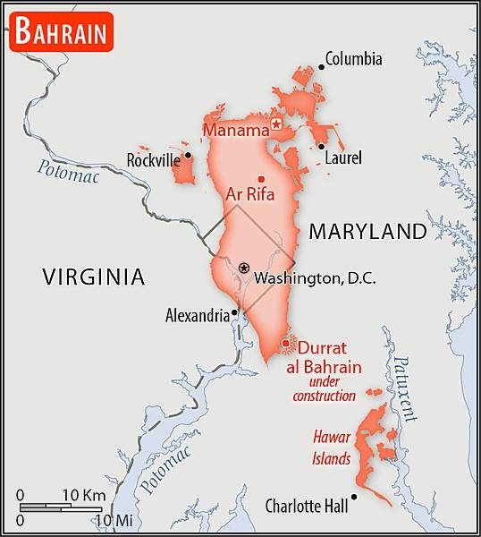 Area comparison map