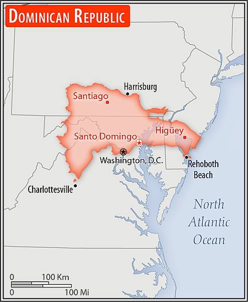 Area comparison map