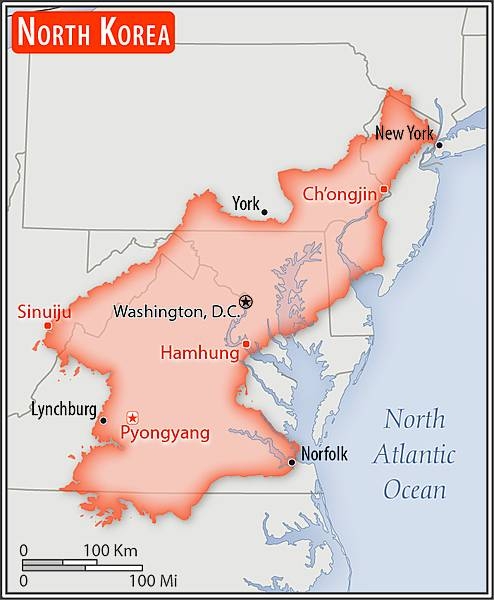 Area comparison map