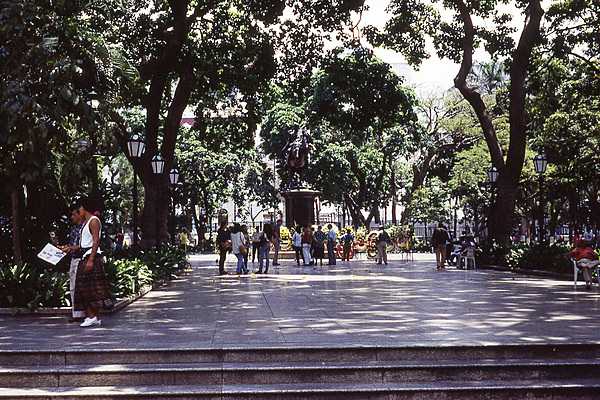 The Simon Bolivar Statue in Plaza Bolivar in Caracas, Venezuela.