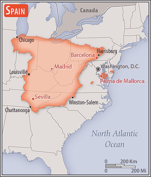 Area comparison map