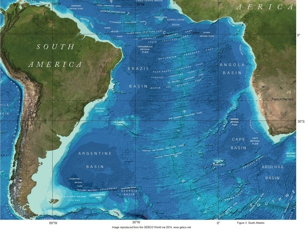 Figure 3: South Atlantic sea floor