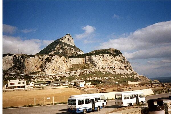 A view of the Rock of Gibraltar from its south side.