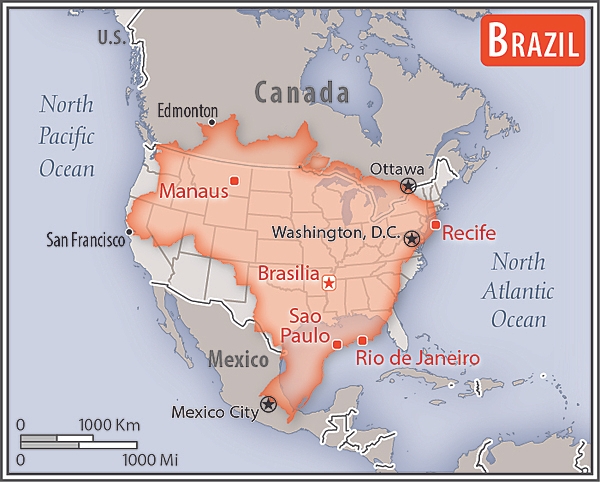 Area comparison map